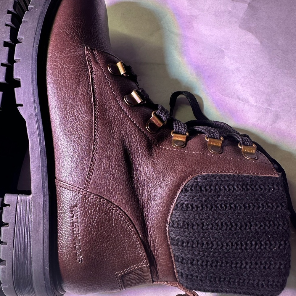 Cougar Brown Leather Combat Boots - Picture 12 of 16